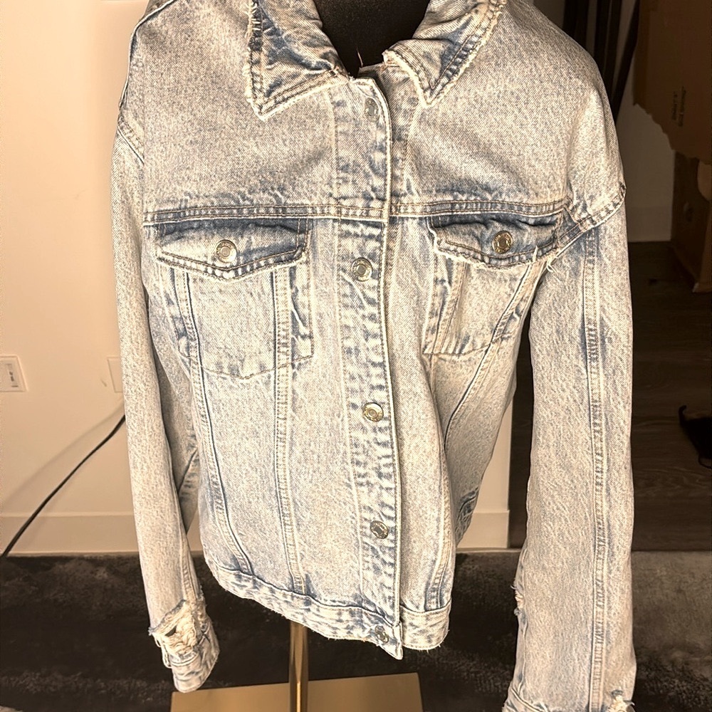 Zara Light Blue Denim Wash Jacket Size M-L